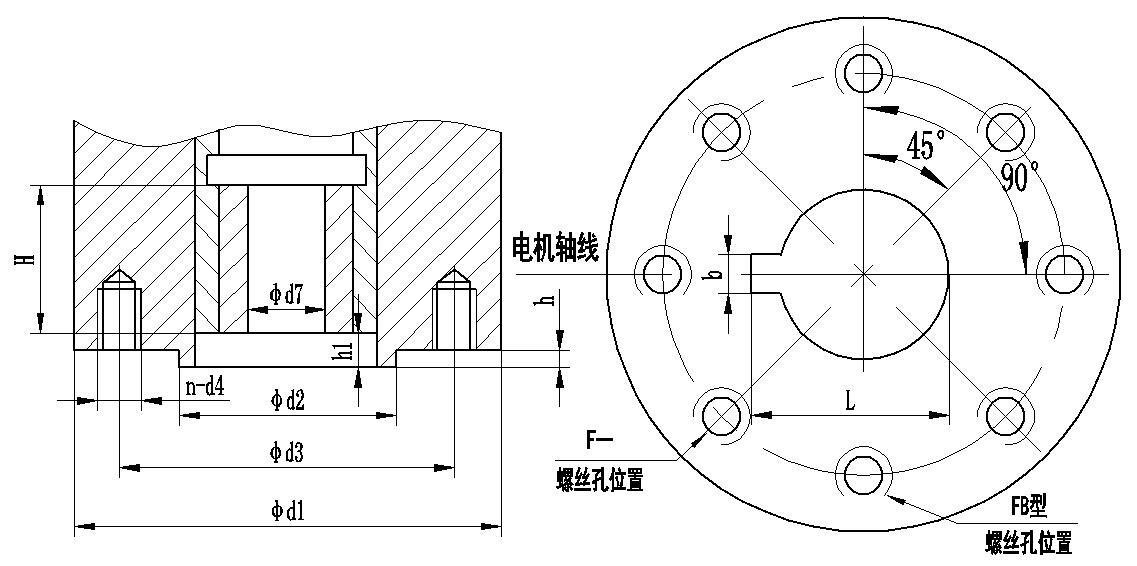 Q型角行程糖心AV无码乱码精品国产執行器連接尺寸圖